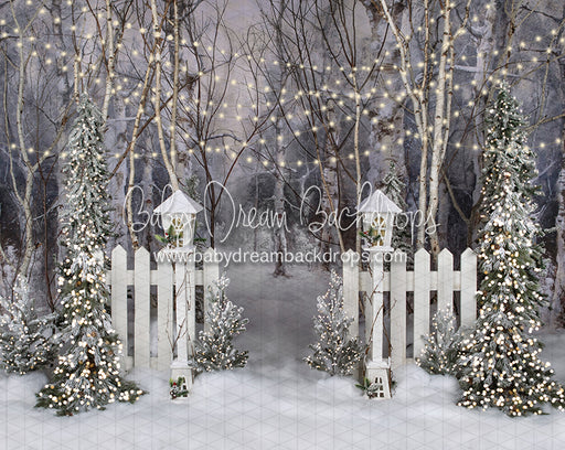 Believe in Birch Fence Path Lights