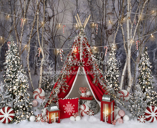 Believe In Birch Peppermint Tent Lights