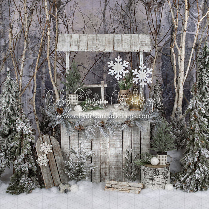 X Drop believe in birch winter stand