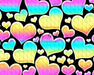 Big Rainbow Hearts Black (JG)