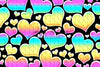 Big Rainbow Hearts Black (JG)
