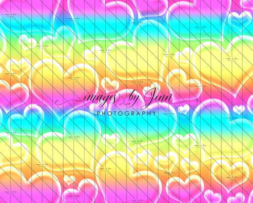 Big Rainbow Hearts (JG)