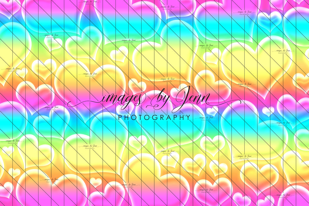 Big Rainbow Hearts (JG)