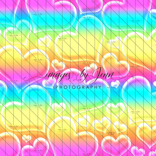 Big Rainbow Hearts (JG)