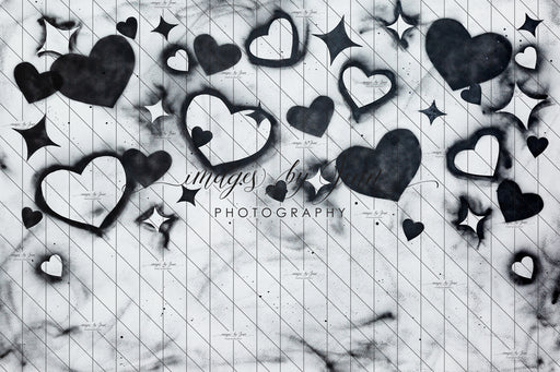 Black Graffiti Hearts (JG)