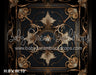 Black and Gold Detail Ballroom Floor Fabric Drop (MD)