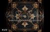 Black and Gold Detail Ballroom Floor Fabric Drop (MD)