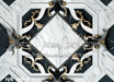 Black and Gold Marble Ballroom Floor Fabric Drop (MD)