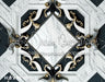 Black and Gold Marble Ballroom Floor Fabric Drop (MD)