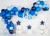 Blue Balloon Garland with Stars 