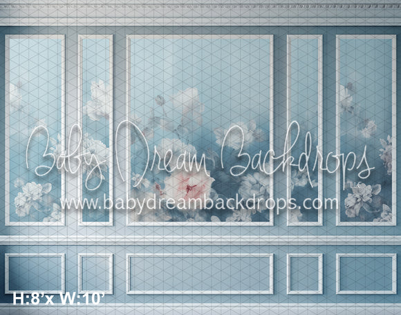 Blue Floral Wainscoting (AZ)