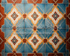 Blue Spanish Tile Flipped Fabric Floor (MD)