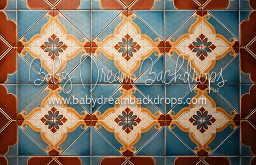 Blue Spanish Tile Flipped Floor (MD)
