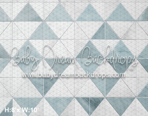 Blue and White Traingle Checker Floor (AZ)