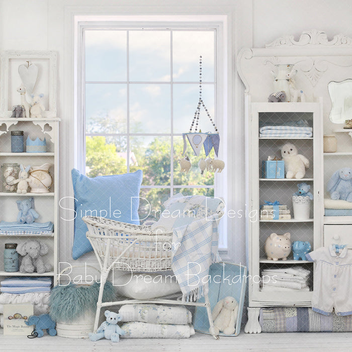 X Drop blue bassinet