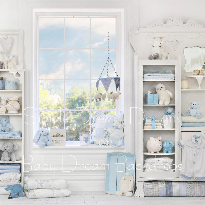X Drop blue nursery