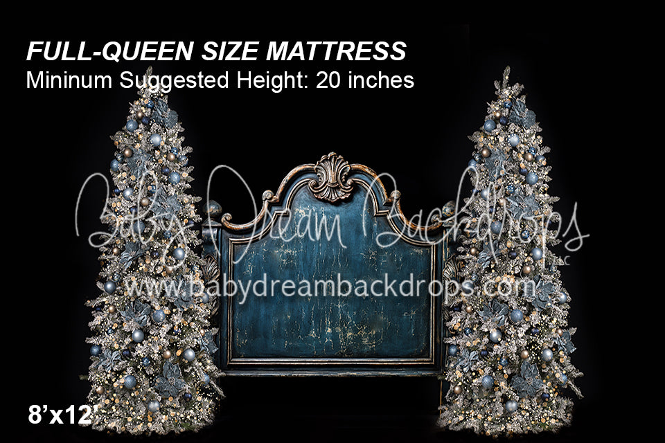 Blue Vintage Christmas Headboard (VR)