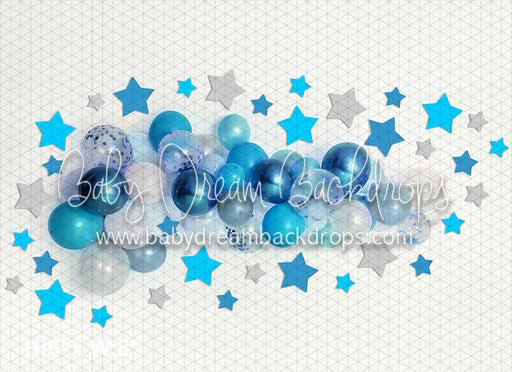 Blue & Silver Balloon Star Galaxy (BA)
