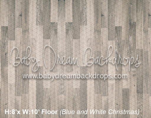 Blue and White Christmas Floor