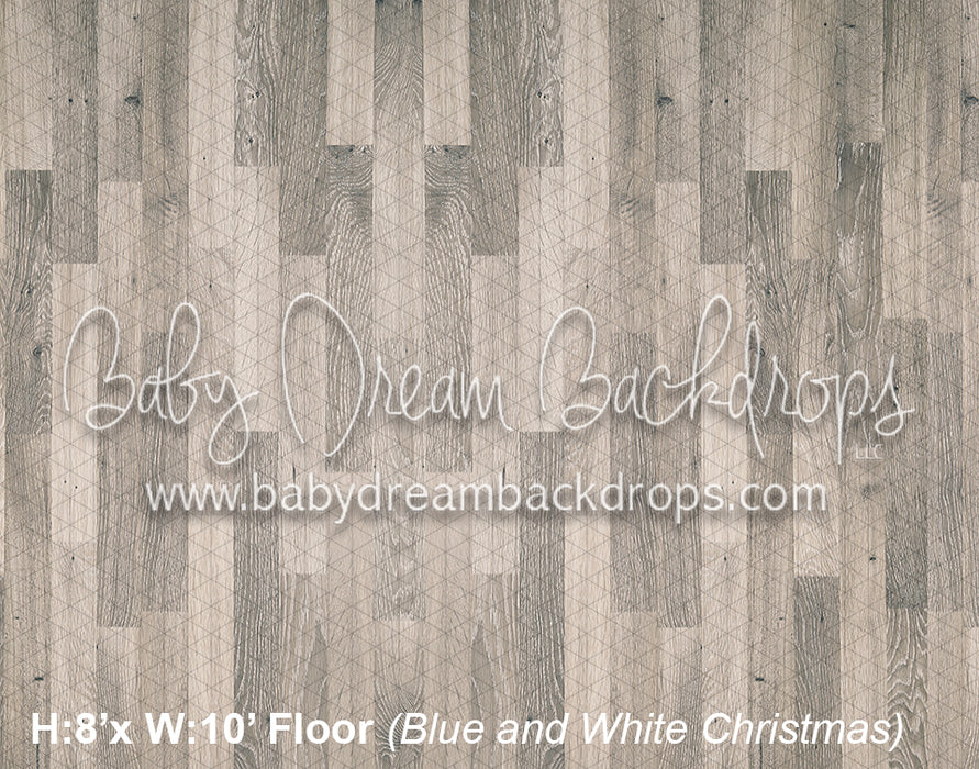 Blue and White Christmas Floor
