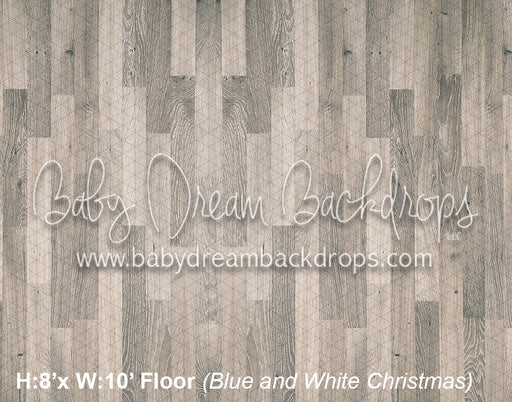 Blue and White Christmas Floor