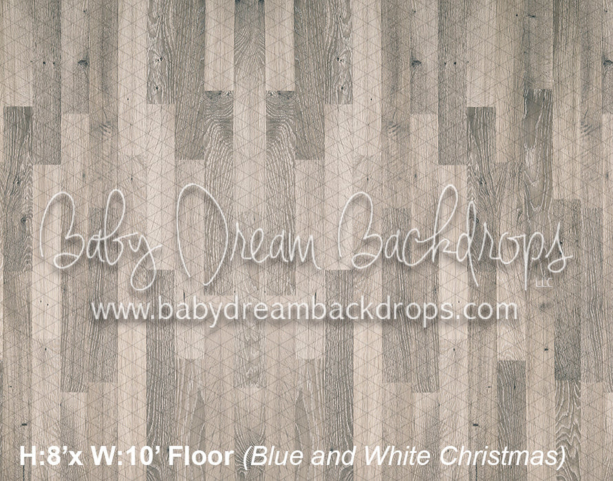 Blue and White Christmas Floor