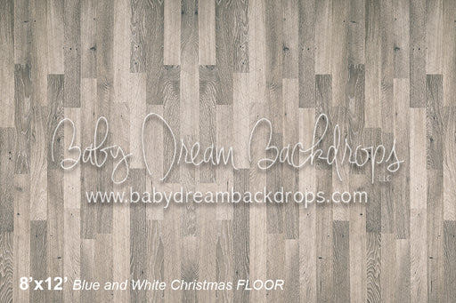 Blue and White Christmas Floor