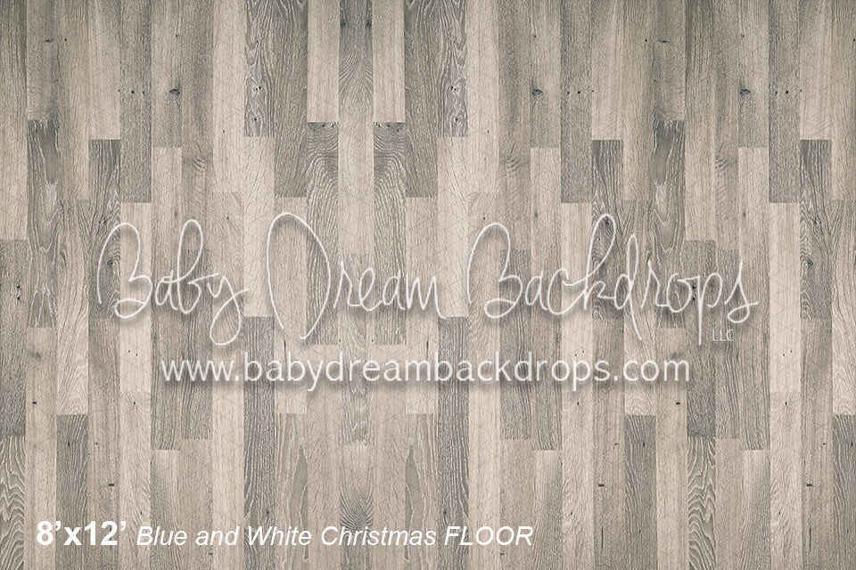 Blue and White Christmas Floor