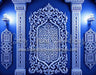 Blue and White Ornate Wall (MD)