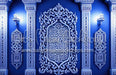 Blue and White Ornate Wall (MD)