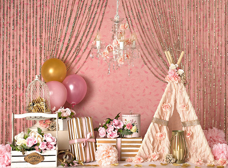 Blush Crush with Balloons - 60Hx80W -BS  