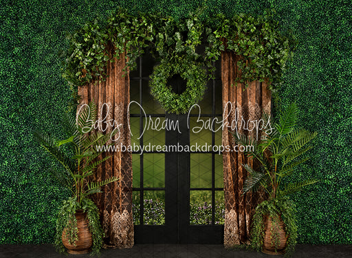 Boho Boxwood Dark Door (JA)