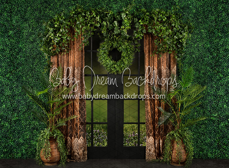 Boho Boxwood Dark Door (JA)