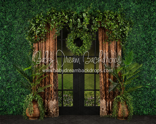 Boho Boxwood Dark Door (JA)