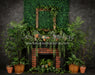 Boho Boxwood Dark Fireplace (JA)
