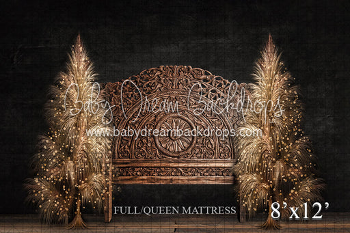 Boho Christmas Headboard No Top Lights (VR)