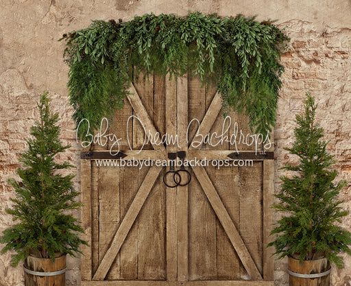 Boho Holiday Door and Trees