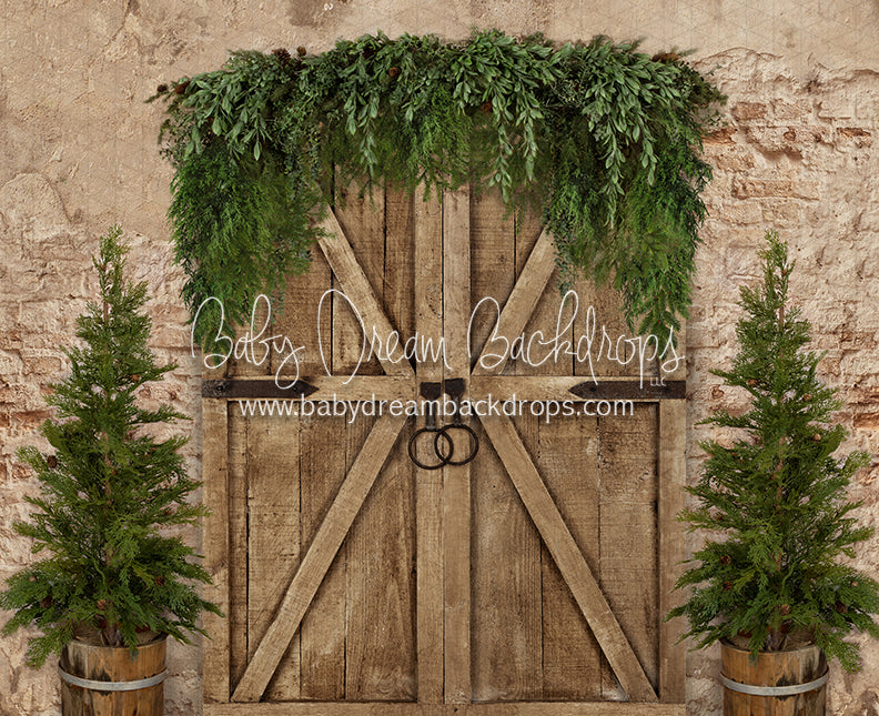 Boho Holiday Door and Trees