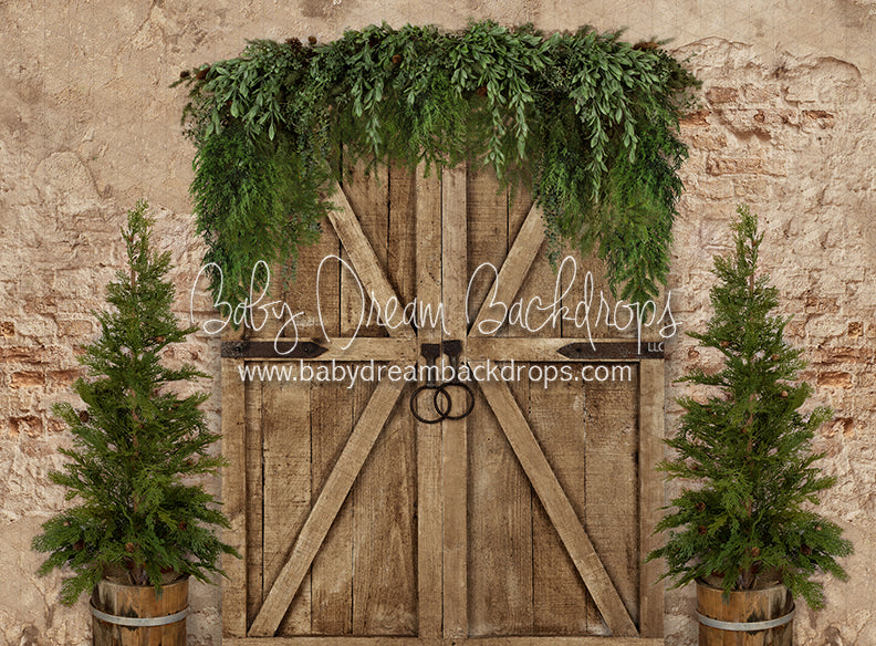 Boho Holiday Door and Trees