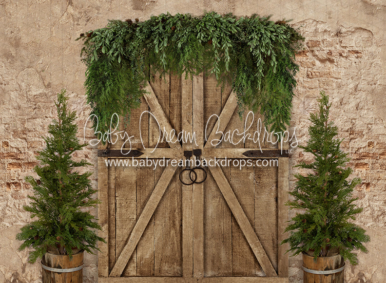Boho Holiday Door and Trees