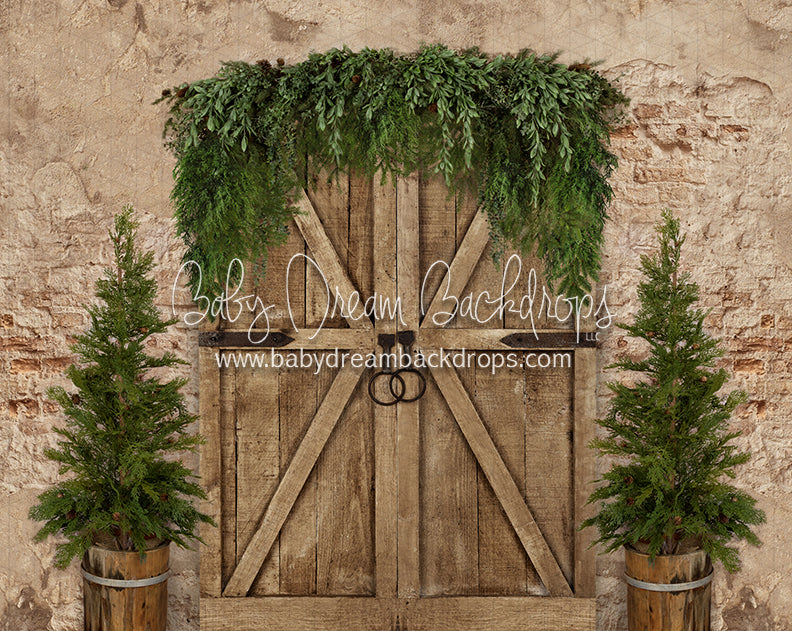 Boho Holiday Door and Trees