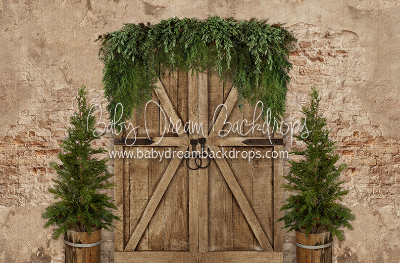 Boho Holiday Door and Trees