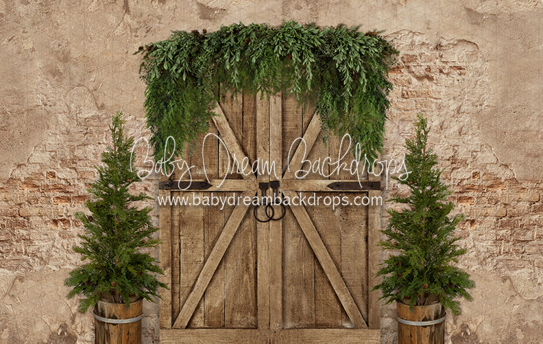 Boho Holiday Door and Trees