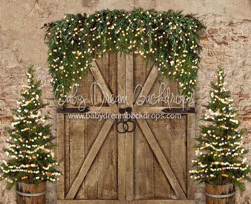 Boho Holiday Door and Trees Lights