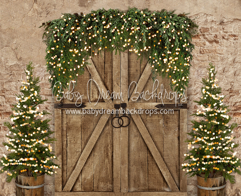 Boho Holiday Door and Trees Lights