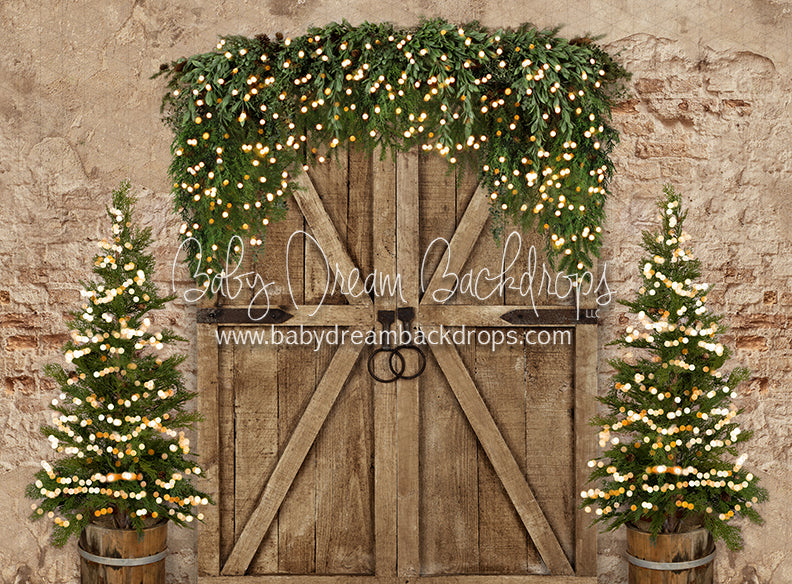 Boho Holiday Door and Trees Lights
