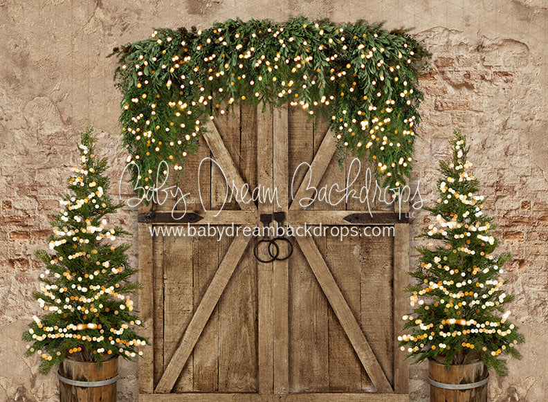 Boho Holiday Door and Trees Lights