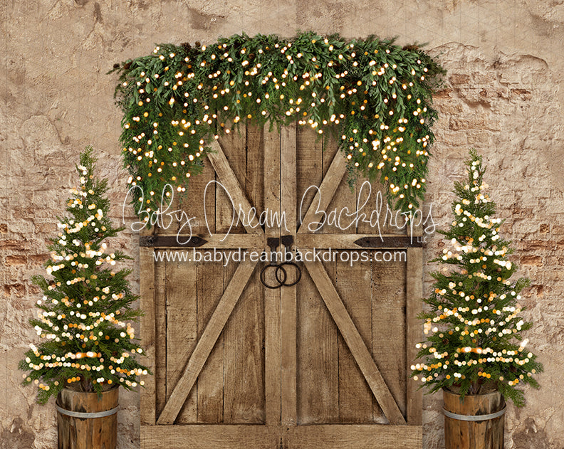 Boho Holiday Door and Trees Lights