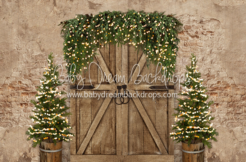 Boho Holiday Door and Trees Lights