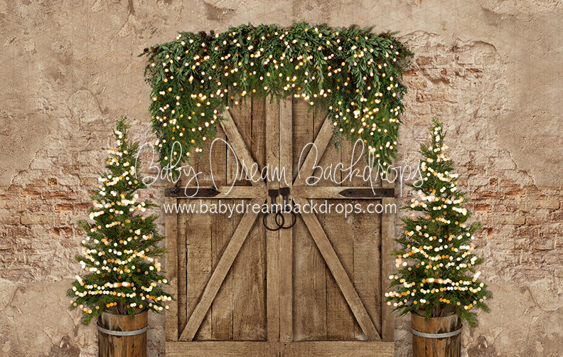 Boho Holiday Door and Trees Lights
